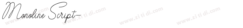 Monoline Script字体转换 Monoline Script字体转换